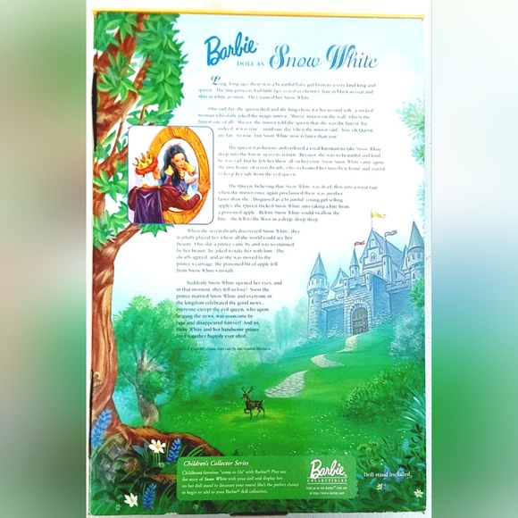 Barbie Snow White Children's Collector Series 1998 Mattel 21130 NEW! {GM0155} - Picture 2 of 7